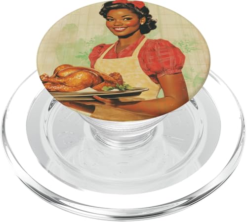 Pinup-Poster, Motiv: Mädchen mit geröstetem Huhn, Retro-Koch PopSockets PopGrip für MagSafe Pinup-Poster, Motiv: Mädchen mit geröstetem Huhn, Retro-Koch PopSockets PopGrip für MagSafe von Retro Pinup Chef Art For Food Lovers DonaOnca