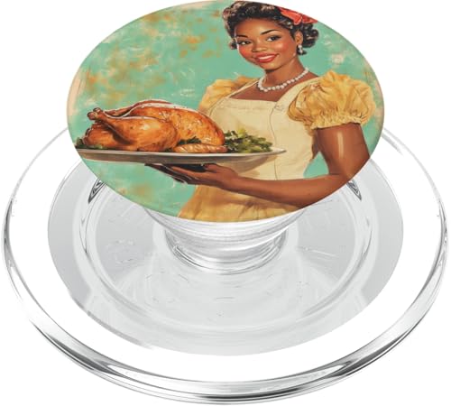 Pinup-Poster, Motiv: Mädchen mit geröstetem Huhn, Retro-Koch PopSockets PopGrip für MagSafe Pinup-Poster, Motiv: Mädchen mit geröstetem Huhn, Retro-Koch PopSockets PopGrip für MagSafe von Retro Pinup Chef Art For Food Lovers DonaOnca