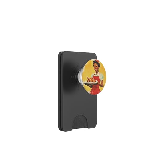 Pinup-Poster, Motiv: Mädchen mit geröstetem Huhn, Retro-Koch PopSockets PopWallet für MagSafe Pinup-Poster, Motiv: Mädchen mit geröstetem Huhn, Retro-Koch PopSockets PopWallet für MagSafe von Retro Pinup Chef Art For Food Lovers DonaOnca