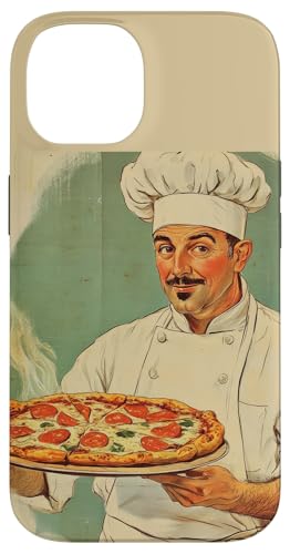 Pinup-Poster, Motiv: Mann hält eine Pizza, Retro-Koch Hülle für iPhone 14 Pinup-Poster, Motiv: Mann hält eine Pizza, Retro-Koch Hülle für iPhone 14 von Retro Pinup Chef Art For Food Lovers DonaOnca