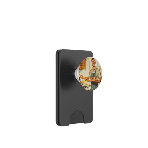 Pinup-Poster, Motiv: Mann hält eine Pizza, Retro-Koch PopSockets PopWallet für MagSafe Pinup-Poster, Motiv: Mann hält eine Pizza, Retro-Koch PopSockets PopWallet für MagSafe von Retro Pinup Chef Art For Food Lovers DonaOnca