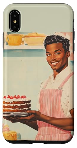 Pinup-Poster, Motiv: Mann hält einen Kuchen, Retro-Bäcker Hülle für iPhone XS Max Pinup-Poster, Motiv: Mann hält einen Kuchen, Retro-Bäcker Hülle für iPhone XS Max von Retro Pinup Chef Art For Food Lovers DonaOnca
