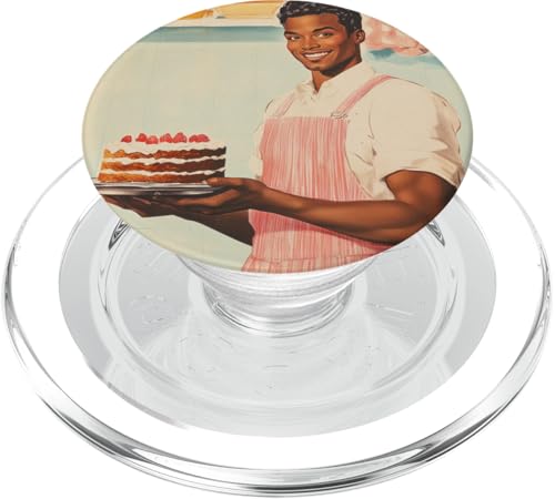Pinup-Poster, Motiv: Mann hält einen Kuchen, Retro-Bäcker PopSockets PopGrip für MagSafe Pinup-Poster, Motiv: Mann hält einen Kuchen, Retro-Bäcker PopSockets PopGrip für MagSafe von Retro Pinup Chef Art For Food Lovers DonaOnca