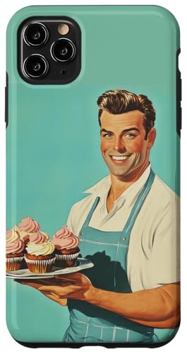 Pinup-Poster, Motiv: Mann mit Cupcakes, Retro-Bäcker Hülle für iPhone 11 Pro Max Pinup-Poster, Motiv: Mann mit Cupcakes, Retro-Bäcker Hülle für iPhone 11 Pro Max von Retro Pinup Chef Art For Food Lovers DonaOnca