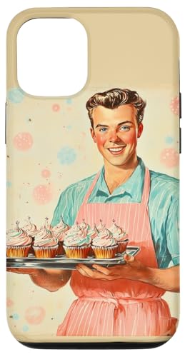 Pinup-Poster, Motiv: Mann mit Cupcakes, Retro-Bäcker Hülle für iPhone 12/12 Pro Pinup-Poster, Motiv: Mann mit Cupcakes, Retro-Bäcker Hülle für iPhone 12/12 Pro von Retro Pinup Chef Art For Food Lovers DonaOnca
