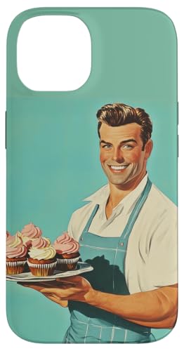 Pinup-Poster, Motiv: Mann mit Cupcakes, Retro-Bäcker Hülle für iPhone 14 Pinup-Poster, Motiv: Mann mit Cupcakes, Retro-Bäcker Hülle für iPhone 14 von Retro Pinup Chef Art For Food Lovers DonaOnca