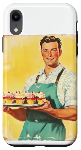 Pinup-Poster, Motiv: Mann mit Cupcakes, Retro-Bäcker Hülle für iPhone XR Pinup-Poster, Motiv: Mann mit Cupcakes, Retro-Bäcker Hülle für iPhone XR von Retro Pinup Chef Art For Food Lovers DonaOnca