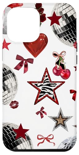 Retro Red Star & Bow Coquette Discokugel Y2K Cherry Kiss Hülle für iPhone 12 Pro Max Retro Red Star & Bow Coquette Discokugel Y2K Cherry Kiss Hülle für iPhone 12 Pro Max von Retro Red Star & Bow Coquette Disco Ball Y2K