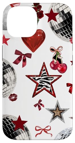 Retro Red Star & Bow Coquette Discokugel Y2K Cherry Kiss Hülle für iPhone 14 Retro Red Star & Bow Coquette Discokugel Y2K Cherry Kiss Hülle für iPhone 14 von Retro Red Star & Bow Coquette Disco Ball Y2K