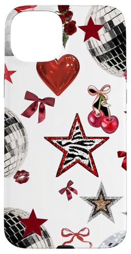 Retro Red Star & Bow Coquette Discokugel Y2K Cherry Kiss Hülle für iPhone 15 Plus Retro Red Star & Bow Coquette Discokugel Y2K Cherry Kiss Hülle für iPhone 15 Plus von Retro Red Star & Bow Coquette Disco Ball Y2K