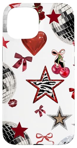 Retro Red Star & Bow Coquette Discokugel Y2K Cherry Kiss Hülle für iPhone 15 Retro Red Star & Bow Coquette Discokugel Y2K Cherry Kiss Hülle für iPhone 15 von Retro Red Star & Bow Coquette Disco Ball Y2K