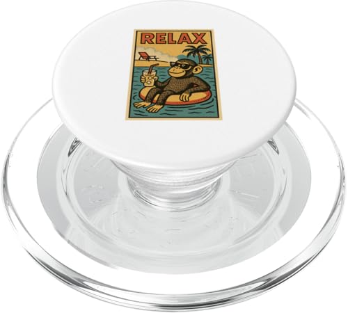 Affe entspannend niedlich Tier Vintage Relax Print Retro PopSockets PopGrip für MagSafe Affe entspannend niedlich Tier Vintage Relax Print Retro PopSockets PopGrip für MagSafe von Retro Relax Prints