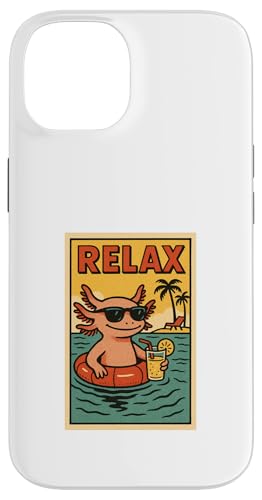 Axolotl Entspannendes süßes Tier im Vintage-Look Axolotl Relax Retro Hülle für iPhone 14 Axolotl Entspannendes süßes Tier im Vintage-Look Axolotl Relax Retro Hülle für iPhone 14 von Retro Relax Prints