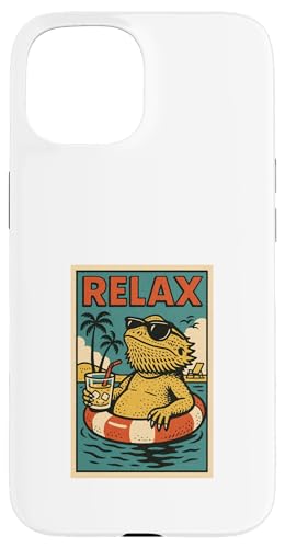 Bartdrache Relaxing Animal Vintage Relax Print Retro Hülle für iPhone 15 Bartdrache Relaxing Animal Vintage Relax Print Retro Hülle für iPhone 15 von Retro Relax Prints