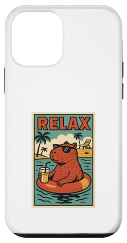 Capybara Entspannendes Tier, Vintage-Print Capybara Relax, Retro-Design Hülle für iPhone 12 mini Capybara Entspannendes Tier, Vintage-Print Capybara Relax, Retro-Design Hülle für iPhone 12 mini von Retro Relax Prints