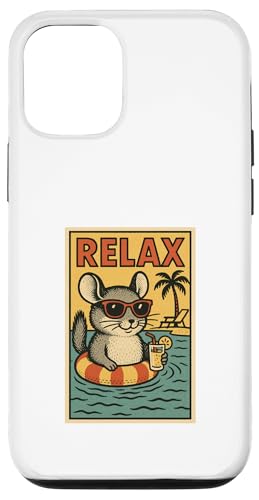 Chinchilla, entspannend, niedliches Tier, Vintage-Relaxdruck, Retro-Design Hülle für iPhone 12/12 Pro Chinchilla, entspannend, niedliches Tier, Vintage-Relaxdruck, Retro-Design Hülle für iPhone 12/12 Pro von Retro Relax Prints