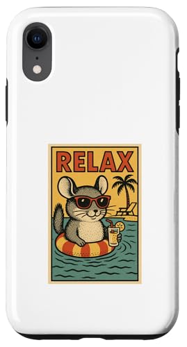 Chinchilla, entspannend, niedliches Tier, Vintage-Relaxdruck, Retro-Design Hülle für iPhone XR Chinchilla, entspannend, niedliches Tier, Vintage-Relaxdruck, Retro-Design Hülle für iPhone XR von Retro Relax Prints
