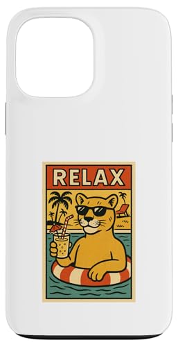 Cougar Relax-Print, niedliches Tier, Retro-Design, Vintage-Stil Hülle für iPhone 13 Pro Max Cougar Relax-Print, niedliches Tier, Retro-Design, Vintage-Stil Hülle für iPhone 13 Pro Max von Retro Relax Prints