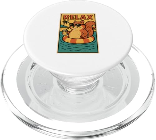 Eichhörnchen Entspannendes Tier Vintage Relax Eichhörnchen Druck Retro PopSockets PopGrip für MagSafe Eichhörnchen Entspannendes Tier Vintage Relax Eichhörnchen Druck Retro PopSockets PopGrip für MagSafe von Retro Relax Prints