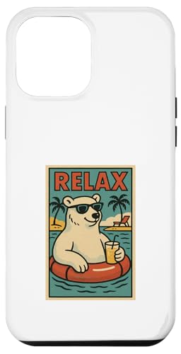 Eisbär Relax Cute Animal Vintage Relaxing Print Retro Hülle für iPhone 12 Pro Max Eisbär Relax Cute Animal Vintage Relaxing Print Retro Hülle für iPhone 12 Pro Max von Retro Relax Prints