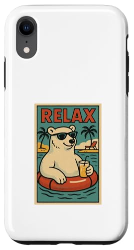 Eisbär Relax Cute Animal Vintage Relaxing Print Retro Hülle für iPhone XR Eisbär Relax Cute Animal Vintage Relaxing Print Retro Hülle für iPhone XR von Retro Relax Prints