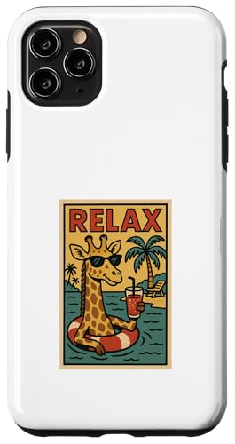 Entspannendes Giraffen-Tier, Vintage-Giraffen-Relaxdruck, Retro-Design Hülle für iPhone 11 Pro Max Entspannendes Giraffen-Tier, Vintage-Giraffen-Relaxdruck, Retro-Design Hülle für iPhone 11 Pro Max von Retro Relax Prints