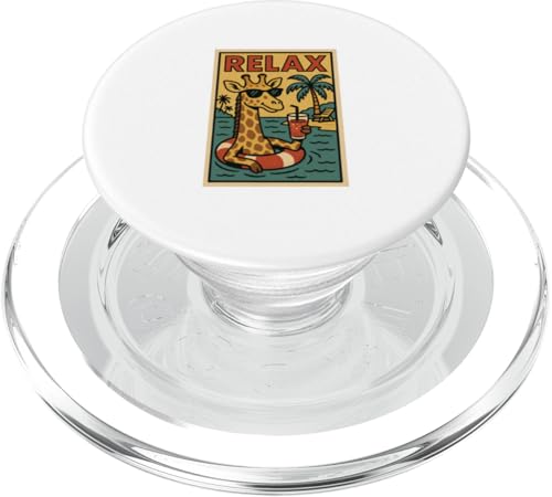 Entspannendes Giraffen-Tier, Vintage-Giraffen-Relaxdruck, Retro-Design PopSockets PopGrip für MagSafe Entspannendes Giraffen-Tier, Vintage-Giraffen-Relaxdruck, Retro-Design PopSockets PopGrip für MagSafe von Retro Relax Prints