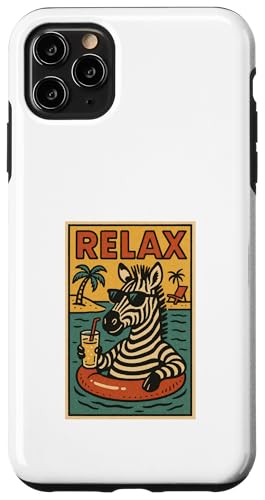 Entspannendes Zebra, niedliches Tier, Vintage-Relaxdruck, Retro-Design Hülle für iPhone 11 Pro Max Entspannendes Zebra, niedliches Tier, Vintage-Relaxdruck, Retro-Design Hülle für iPhone 11 Pro Max von Retro Relax Prints