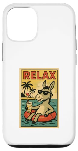Esel entspannend niedlich Tier Vintage Relax Print Retro Hülle für iPhone 12/12 Pro Esel entspannend niedlich Tier Vintage Relax Print Retro Hülle für iPhone 12/12 Pro von Retro Relax Prints
