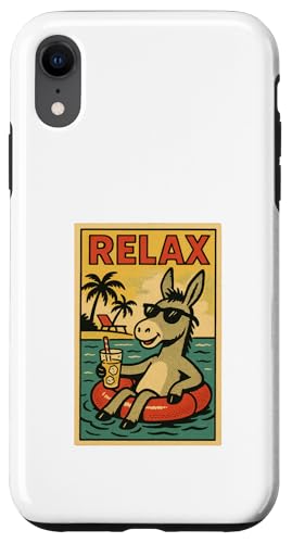 Esel entspannend niedlich Tier Vintage Relax Print Retro Hülle für iPhone XR Esel entspannend niedlich Tier Vintage Relax Print Retro Hülle für iPhone XR von Retro Relax Prints