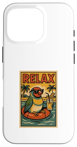 Gouldian Finke Relaxing Bird Vintage Relax Print Retro Hülle für iPhone 16 Pro Gouldian Finke Relaxing Bird Vintage Relax Print Retro Hülle für iPhone 16 Pro von Retro Relax Prints