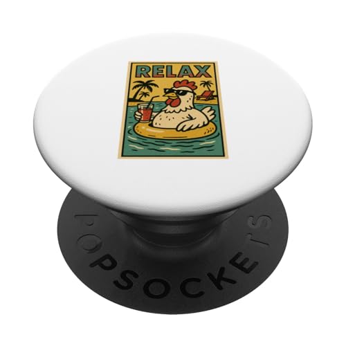 Huhn Relaxing Animal Vintage Relax Farmer Print Retro PopSockets Klebender PopGrip Huhn Relaxing Animal Vintage Relax Farmer Print Retro PopSockets Klebender PopGrip von Retro Relax Prints