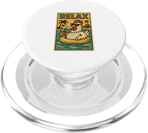 Huhn Relaxing Animal Vintage Relax Farmer Print Retro PopSockets PopGrip für MagSafe Huhn Relaxing Animal Vintage Relax Farmer Print Retro PopSockets PopGrip für MagSafe von Retro Relax Prints
