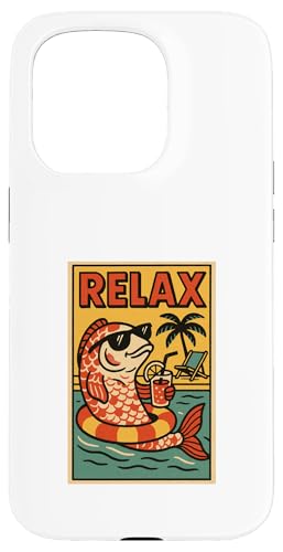 Koi-Fisch, entspannend, niedlich, Tier, Vintage, Relax, Koi, Karpfen, Retro Hülle für iPhone 15 Pro Koi-Fisch, entspannend, niedlich, Tier, Vintage, Relax, Koi, Karpfen, Retro Hülle für iPhone 15 Pro von Retro Relax Prints
