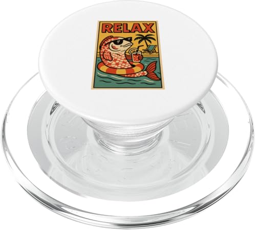 Koi-Fisch, entspannend, niedlich, Tier, Vintage, Relax, Koi, Karpfen, Retro PopSockets PopGrip für MagSafe Koi-Fisch, entspannend, niedlich, Tier, Vintage, Relax, Koi, Karpfen, Retro PopSockets PopGrip für MagSafe von Retro Relax Prints