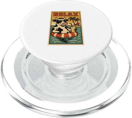 Kuh Relaxing Cute Animal Vintage Relax Print Retro PopSockets PopGrip für MagSafe Kuh Relaxing Cute Animal Vintage Relax Print Retro PopSockets PopGrip für MagSafe von Retro Relax Prints