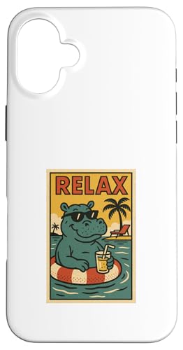 Nilpferd, entspannend, niedlich, Tier, Vintage, Hippo, Relax, Druck, Retro Hülle für iPhone 16 Plus Nilpferd, entspannend, niedlich, Tier, Vintage, Hippo, Relax, Druck, Retro Hülle für iPhone 16 Plus von Retro Relax Prints