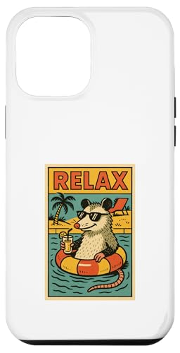 Opossum Entspannendes niedliches Tier, Vintage, Relax-Druck, Retro Hülle für iPhone 12 Pro Max Opossum Entspannendes niedliches Tier, Vintage, Relax-Druck, Retro Hülle für iPhone 12 Pro Max von Retro Relax Prints