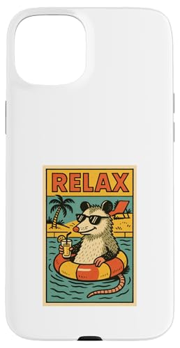 Opossum Entspannendes niedliches Tier, Vintage, Relax-Druck, Retro Hülle für iPhone 15 Plus Opossum Entspannendes niedliches Tier, Vintage, Relax-Druck, Retro Hülle für iPhone 15 Plus von Retro Relax Prints