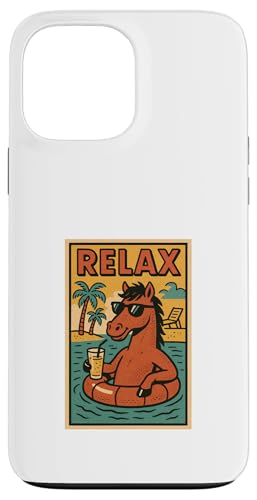Pferd entspannend niedlich Tier Vintage Pferd Relax Print Retro Hülle für iPhone 13 Pro Max Pferd entspannend niedlich Tier Vintage Pferd Relax Print Retro Hülle für iPhone 13 Pro Max von Retro Relax Prints