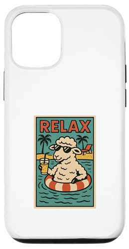Schaf entspannend niedlich Tier Vintage Schaf Relax Print Retro Hülle für iPhone 12/12 Pro Schaf entspannend niedlich Tier Vintage Schaf Relax Print Retro Hülle für iPhone 12/12 Pro von Retro Relax Prints