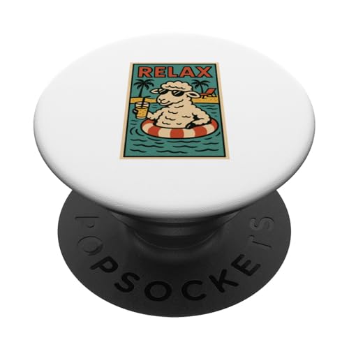 Schaf entspannend niedlich Tier Vintage Schaf Relax Print Retro PopSockets Klebender PopGrip Schaf entspannend niedlich Tier Vintage Schaf Relax Print Retro PopSockets Klebender PopGrip von Retro Relax Prints