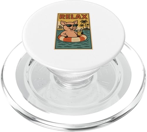 Schwein Relaxing Cute Tier Vintage Schwein Relax Print Retro PopSockets PopGrip für MagSafe Schwein Relaxing Cute Tier Vintage Schwein Relax Print Retro PopSockets PopGrip für MagSafe von Retro Relax Prints