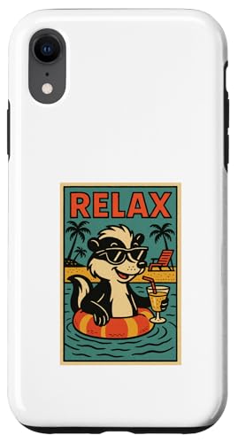 Stinktier Lustig Entspannend Niedlich Tier Vintage Relax Print Retro Hülle für iPhone XR Stinktier Lustig Entspannend Niedlich Tier Vintage Relax Print Retro Hülle für iPhone XR von Retro Relax Prints