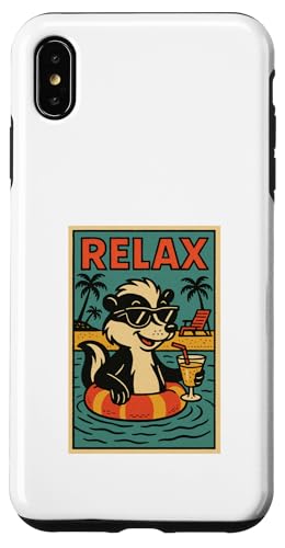 Stinktier Lustig Entspannend Niedlich Tier Vintage Relax Print Retro Hülle für iPhone XS Max Stinktier Lustig Entspannend Niedlich Tier Vintage Relax Print Retro Hülle für iPhone XS Max von Retro Relax Prints