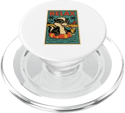 Stinktier Lustig Entspannend Niedlich Tier Vintage Relax Print Retro PopSockets PopGrip für MagSafe Stinktier Lustig Entspannend Niedlich Tier Vintage Relax Print Retro PopSockets PopGrip für MagSafe von Retro Relax Prints