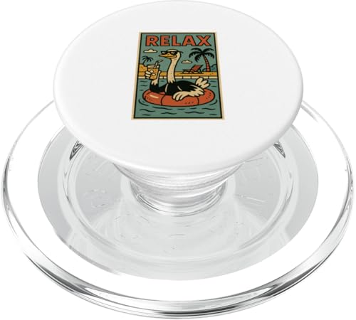 Strauß Relaxing Tier Vintage Strauß Relax Print Retro PopSockets PopGrip für MagSafe Strauß Relaxing Tier Vintage Strauß Relax Print Retro PopSockets PopGrip für MagSafe von Retro Relax Prints
