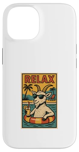 Ziege entspannend niedlich Tier Vintage Ziege Relax Print Retro Hülle für iPhone 14 Ziege entspannend niedlich Tier Vintage Ziege Relax Print Retro Hülle für iPhone 14 von Retro Relax Prints