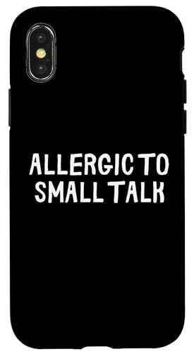 Lustig, allergisch gegen Smalltalk Hülle für iPhone X/XS Lustig, allergisch gegen Smalltalk Hülle für iPhone X/XS von Retro Sarcastic Apparel Gifts