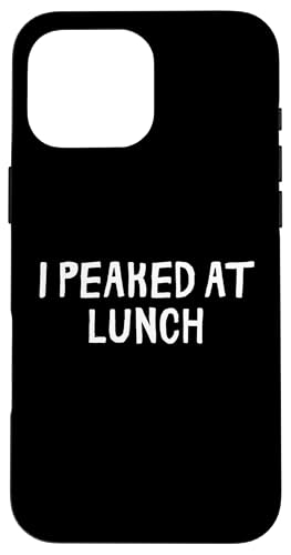 Lustig, ich habe beim Mittagessen seinen Höhepunkt erreicht Hülle für iPhone 16 Pro Max Lustig, ich habe beim Mittagessen seinen Höhepunkt erreicht Hülle für iPhone 16 Pro Max von Retro Sarcastic Apparel Gifts
